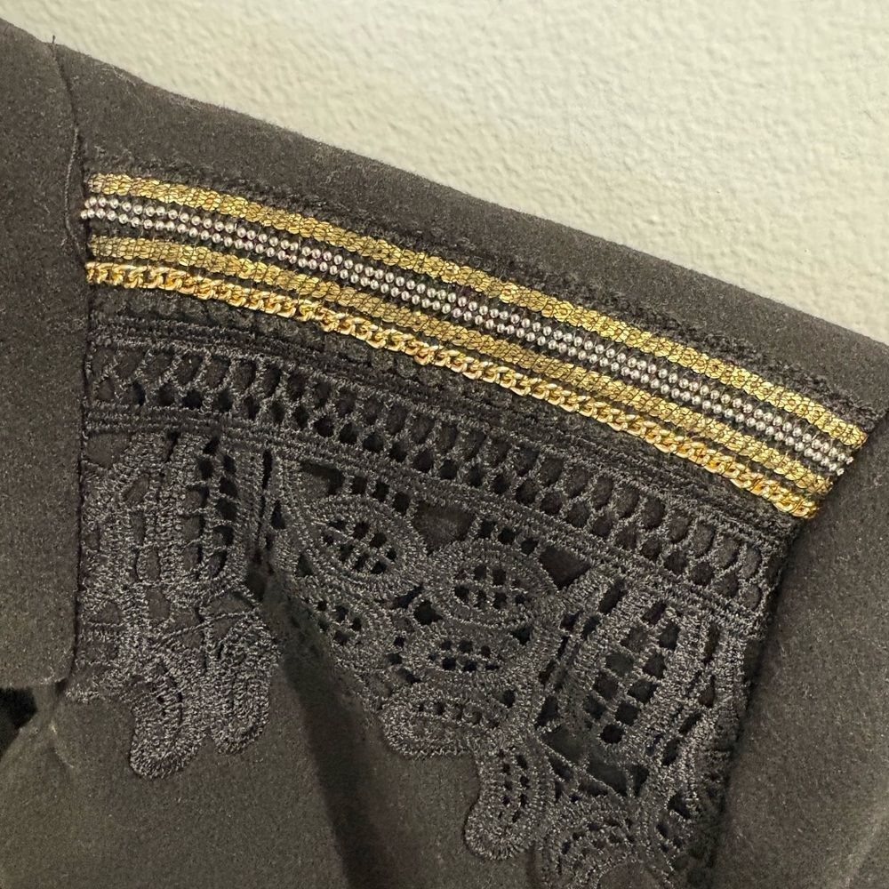 Romeo & Juliet Couture Black Blazer with Gold Buttons - Picture 12 of 14